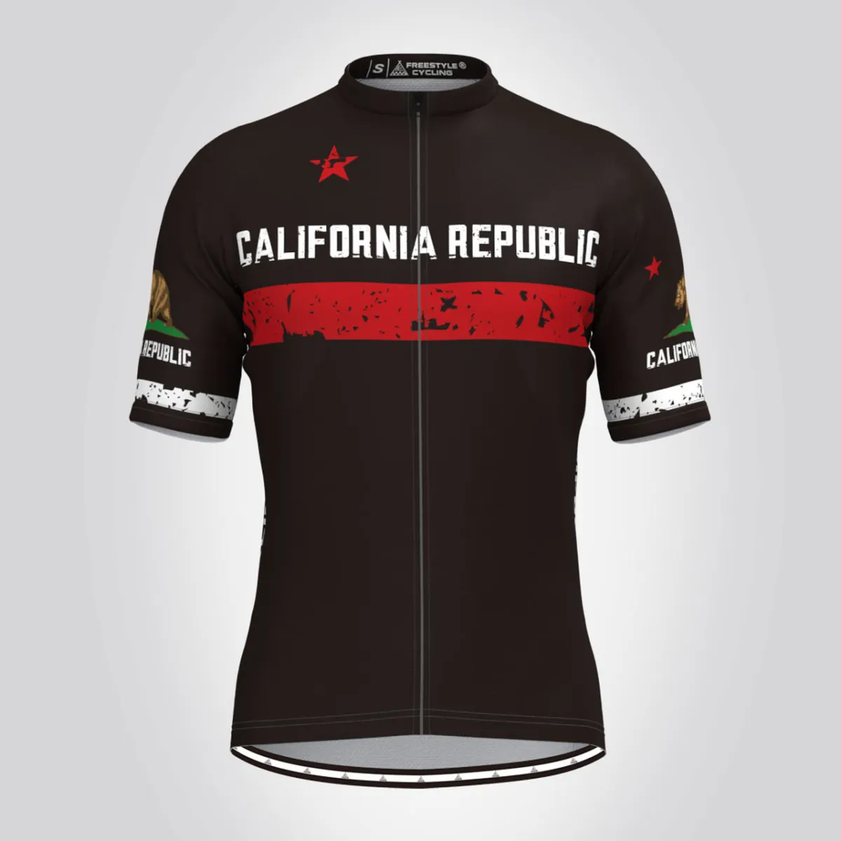 Men's Republic California Cycling Jersey - Black