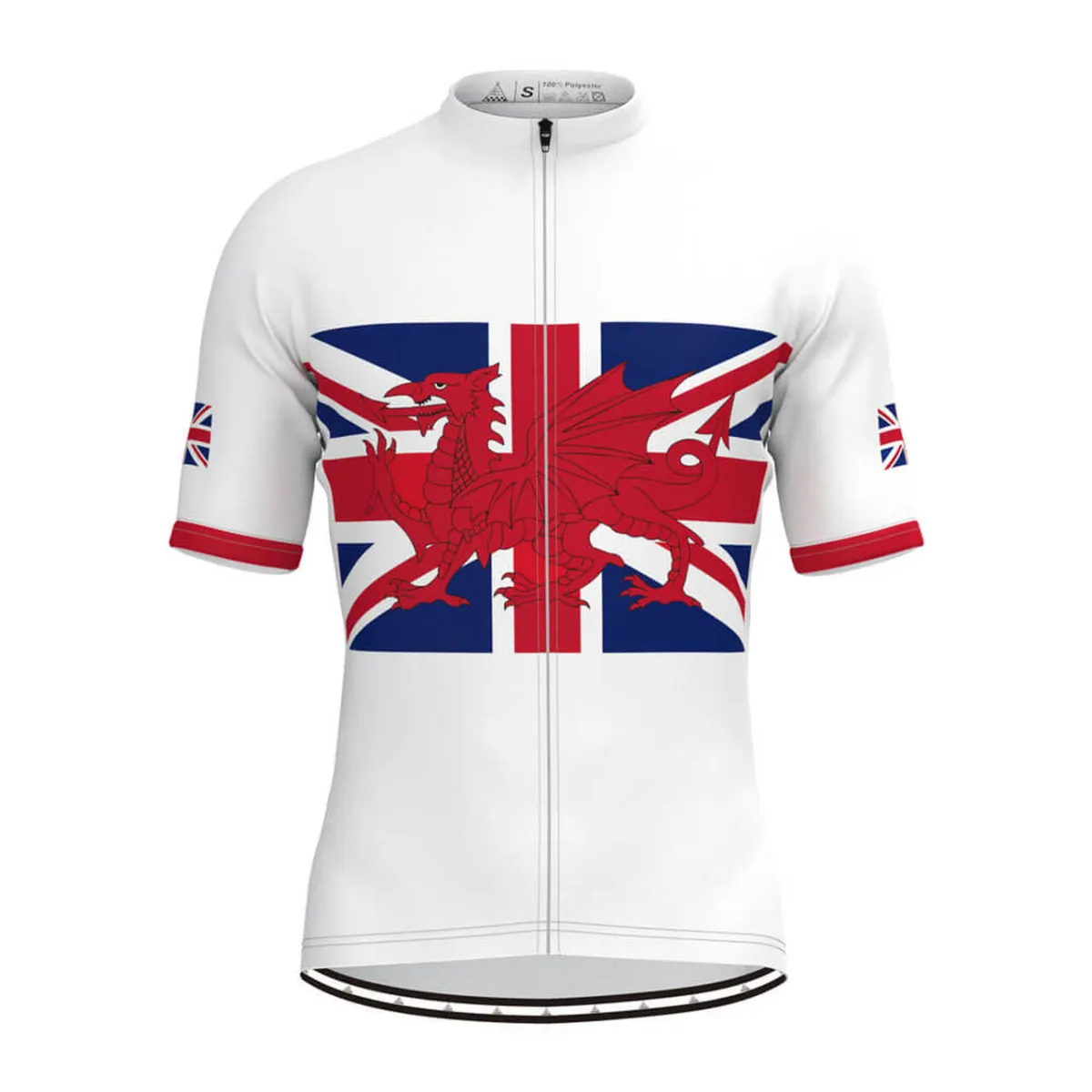 UK Union Jack Flag Men's Cycling Jersey White Restock