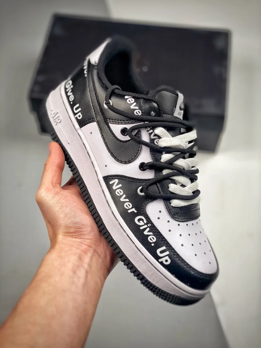 Nike Air Force 1 Low 'Never Give Up' Black White New Releases