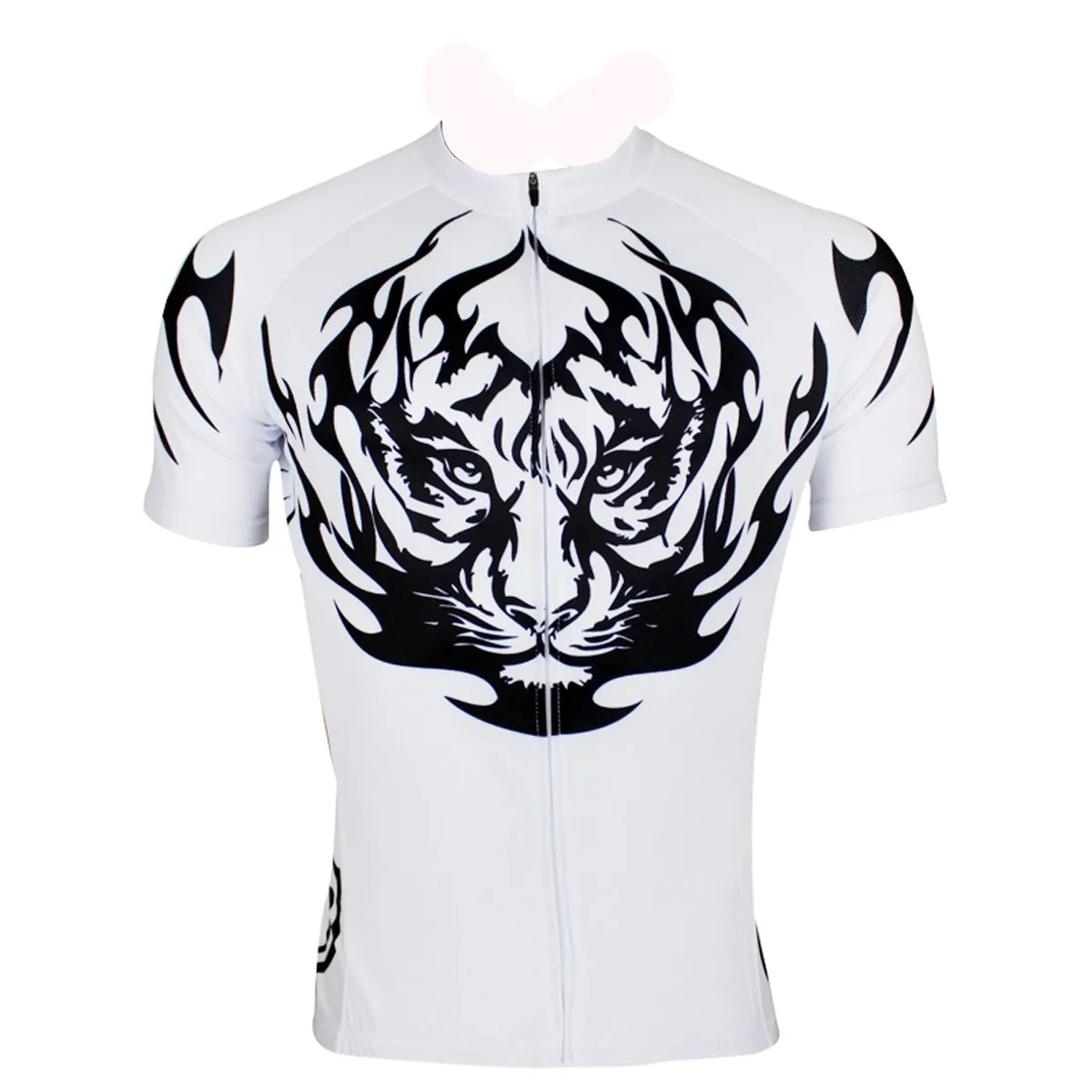 Tiger White Men's Shirt Cycling Jersey T-shirt Summer NO.117