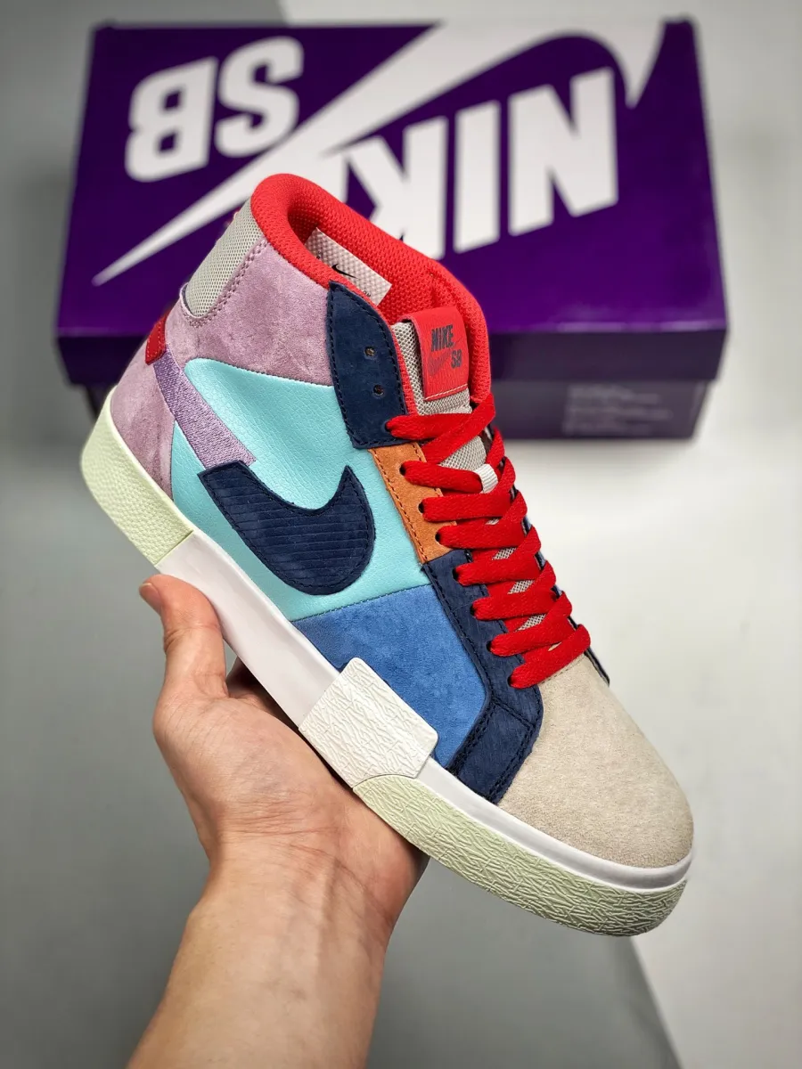 Nike Blazer Mid 'Mosaic' Lilac/Copa/Dutch Blue/Court Blue - nike blazer lilac