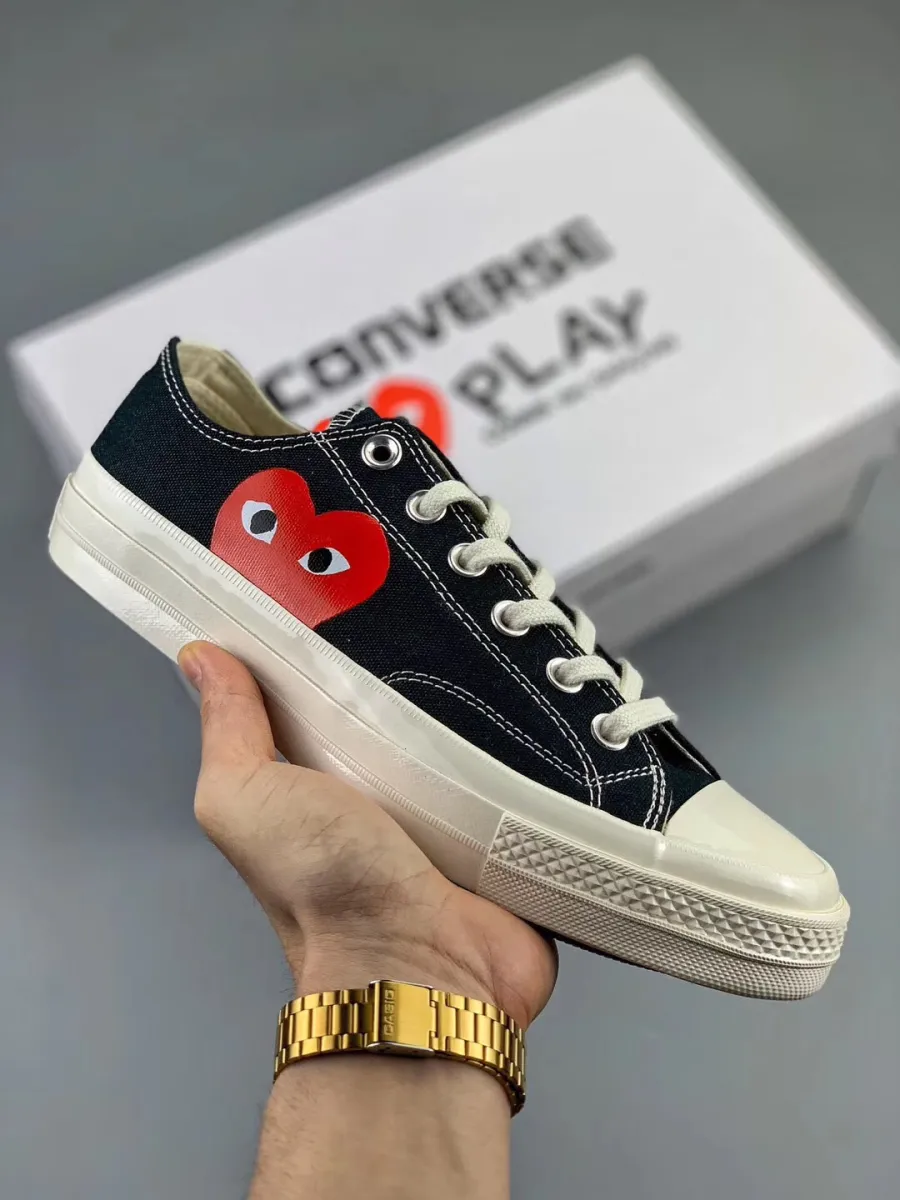CDG Play X Converse Chuck Taylor All Star 70 Low Black 1666265857 To Buy