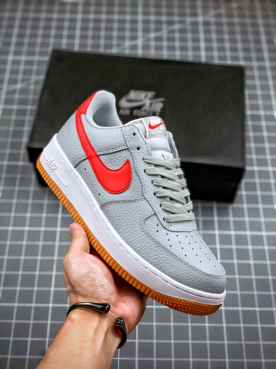 Nike Air Force 1 Low Wolf Grey/White/Gum/Red