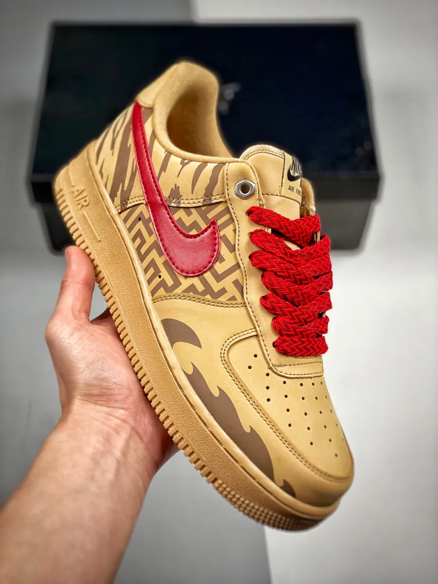 Custom Nike Air Force 1 Low 'Year of the Tiger' Wheat / nike air force 1 low year of the tiger