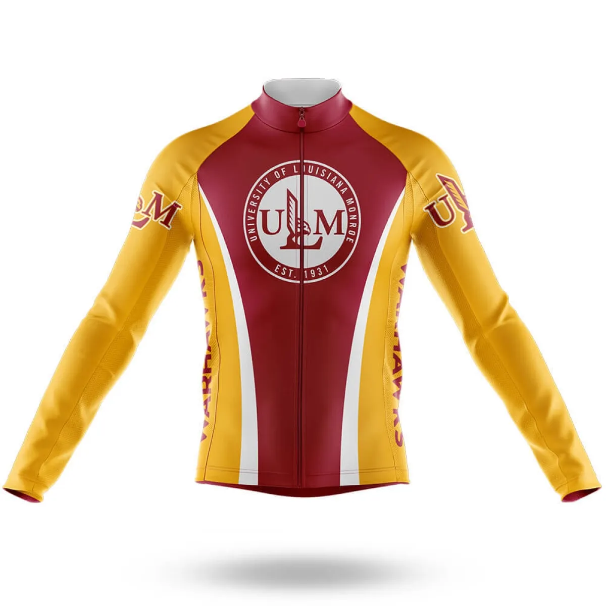 University of Louisiana Monroe Long Sleeve Cycling Jersey Only