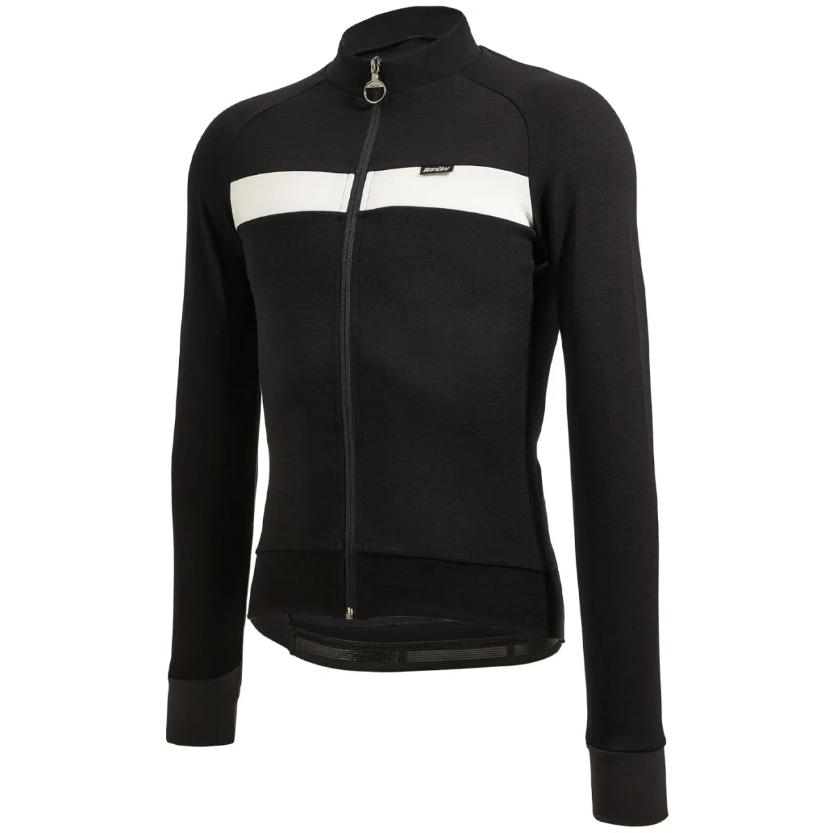 Santini Adapt Wool Long Sleeve Jersey - Black Brand New