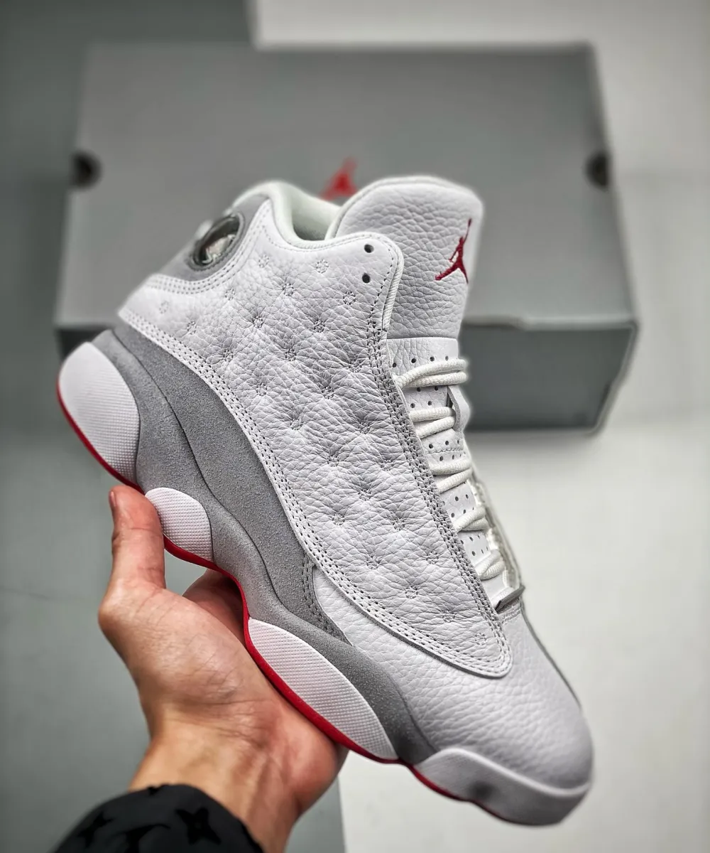Air Jordan 13 White/True Red-Wolf Grey 414571-160 #air jordan 13 grey