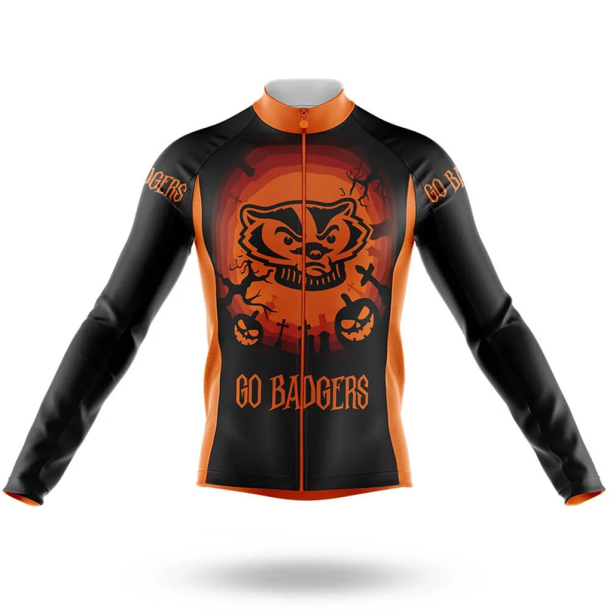Halloween Badgers Long Sleeve Cycling Jersey Only For Sale