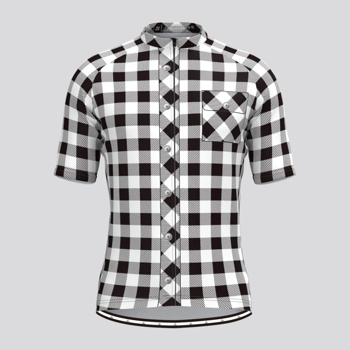 Plaid Checkered Shirt V2 Men's Cycling Jersey White Restock