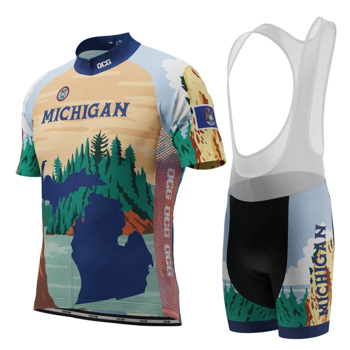 Men's Michigan Home is Where The Hand Is Short Sleeve Cycling Kit