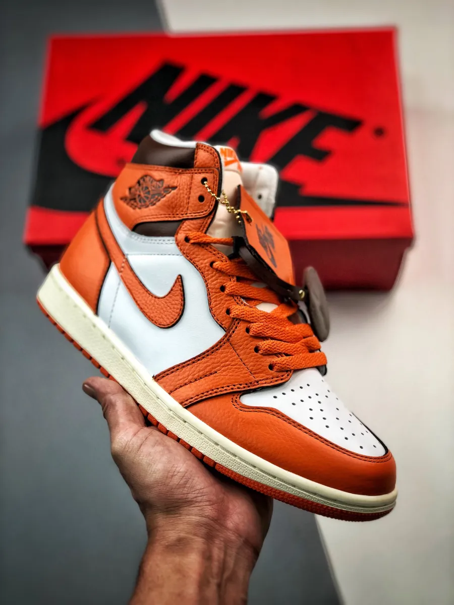 Air Jordan 1 High OG White/Starfish-Cacao Wow-Sail DO9369-101 jordan 1 starfish orange