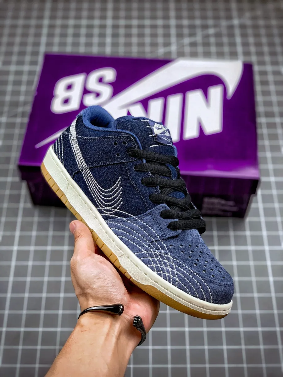 Nike SB Dunk Low Denim CV0316-400 Nike Sashiko