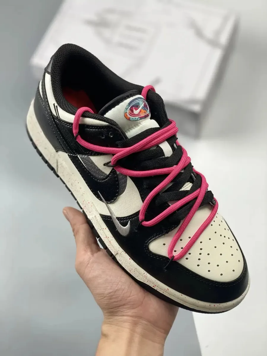 Restock Nike Dunk Low 'Multiple Swooshes' Black White SN-849486887