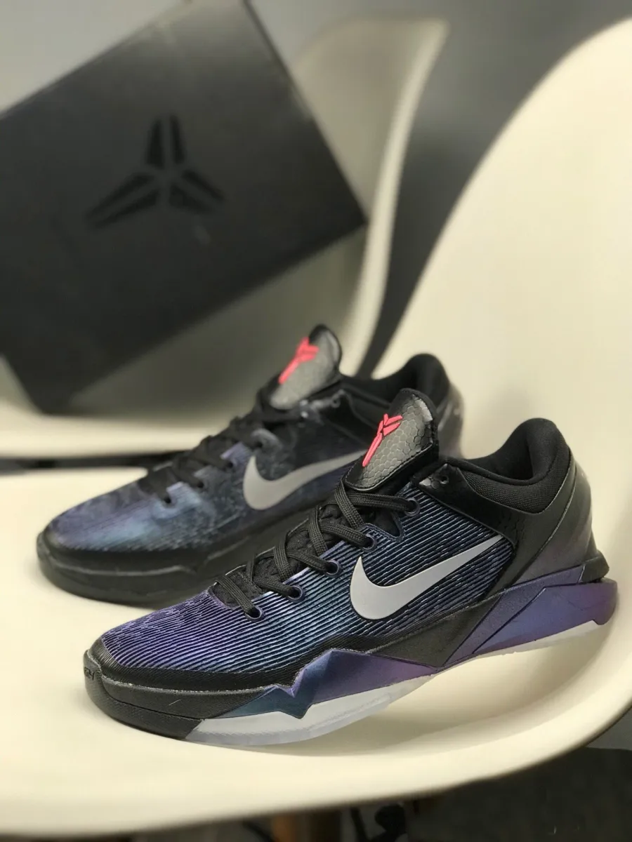 Nike Zoom Kobe 7 'Invisibility Cloak' Black/Court Purple-Turquoise Blue - kobe invisibility cloak