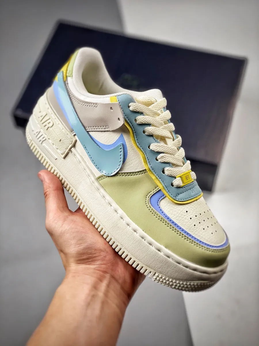Nike Air Force 1 Shadow Sail/Ocean Cube-Light Marine-Olive Aura / air force 1 shadow trainers sail ocean cube light marine