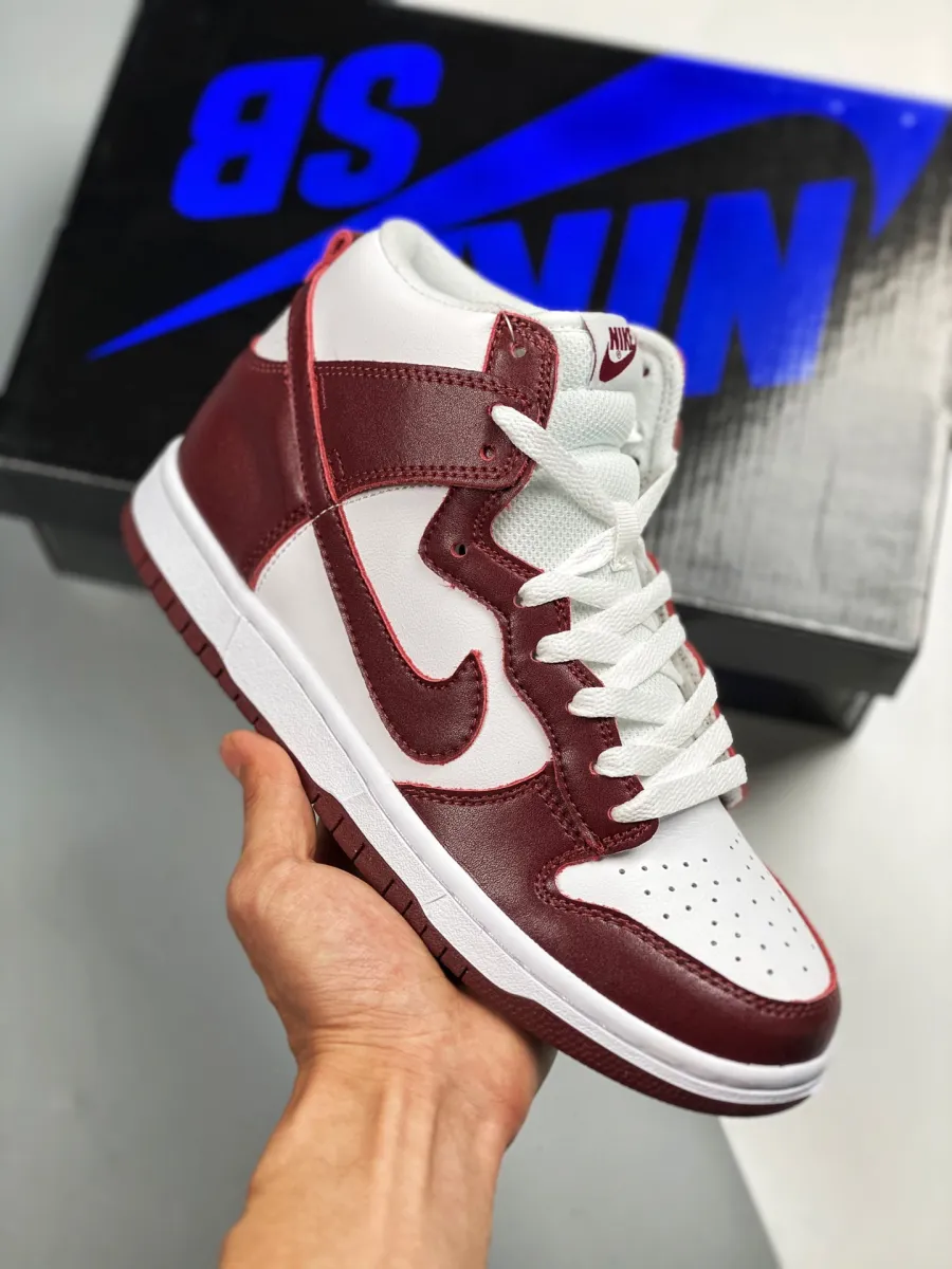 Nike Dunk High Sail/Team Red/Pale Ivory nike dunk high sail team red
