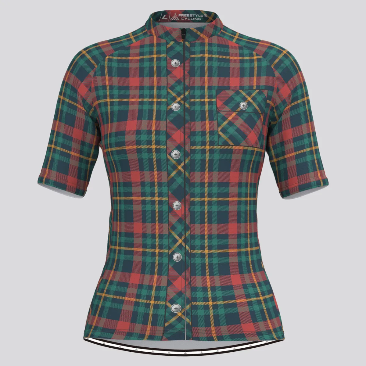 Plaid Checkered Shirt V28 Women's Cycling Jersey Online