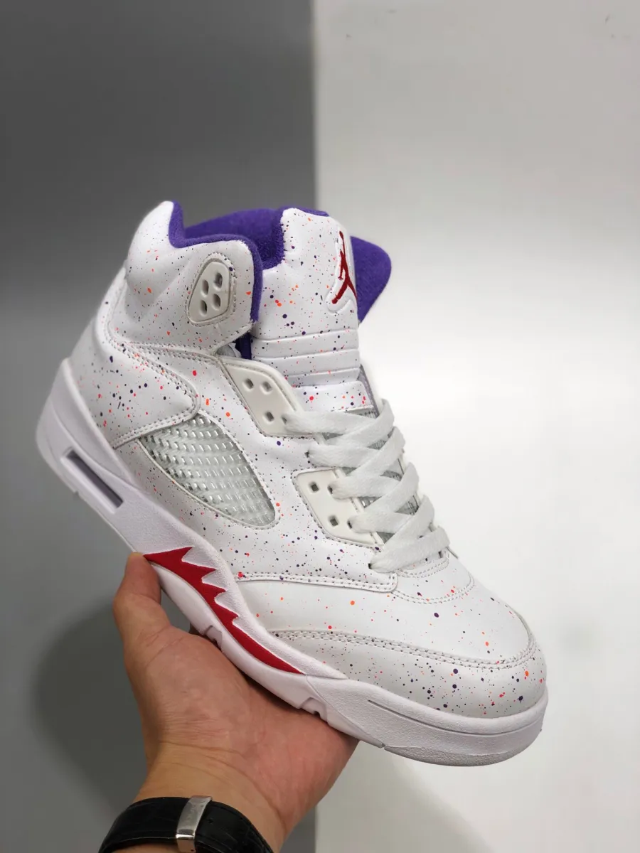 Air Jordan 5 GS 'Easter' With Multicolored Splatter Print Laser 5 Jordan