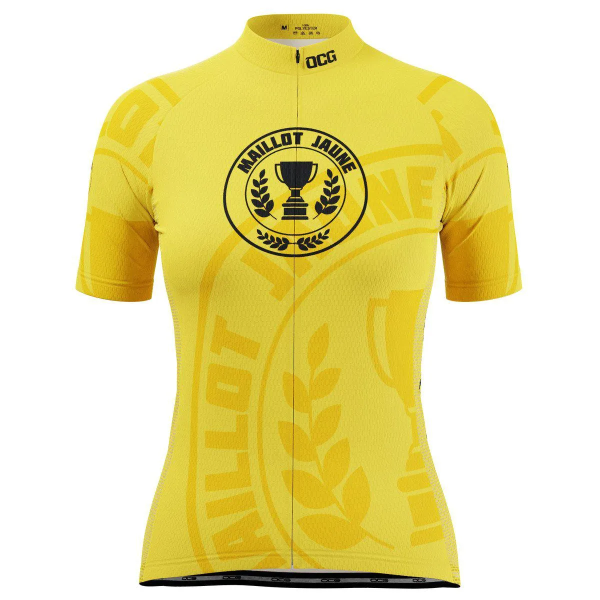 Women's Yellow Leaders Maillot Jaune Short Sleeve Cycling Jersey