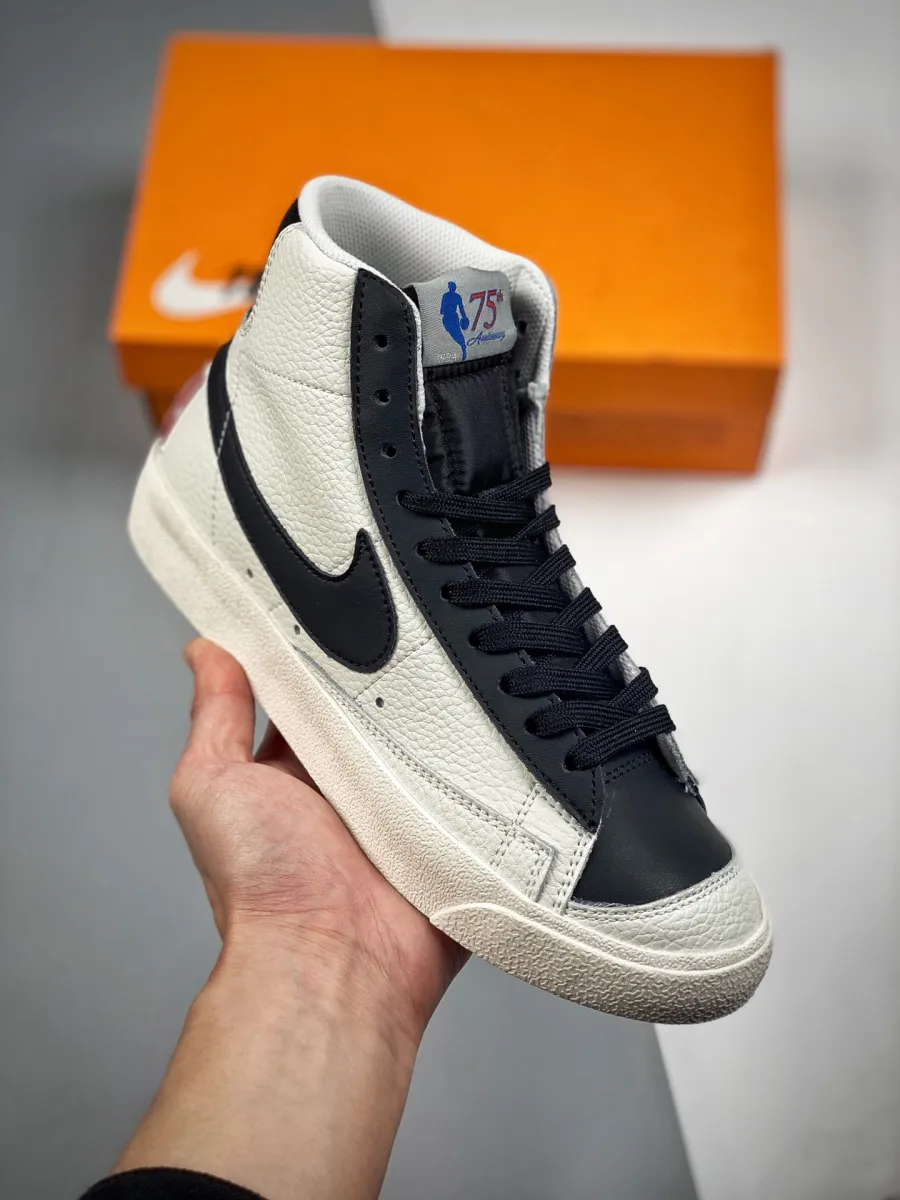 NBA x Nike Blazer Mid '77 EMB 'Trail Blazers' Black/Chile Red-Sail #nike blazer nba