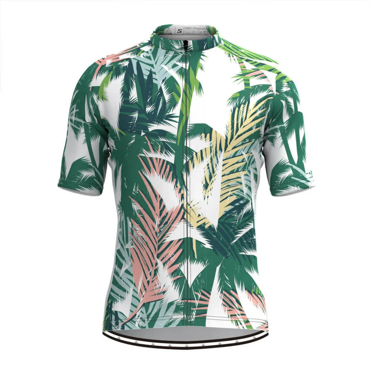 Men's Coconut Tree Print Aloha Hawaiian Cycling Jersey