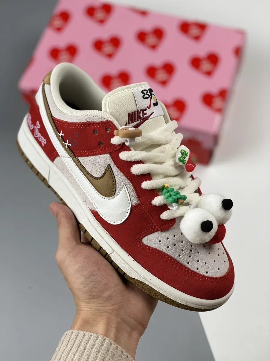 Custom Nike Dunk Low ‘Christmas’ Red White 1671349041 New Releases