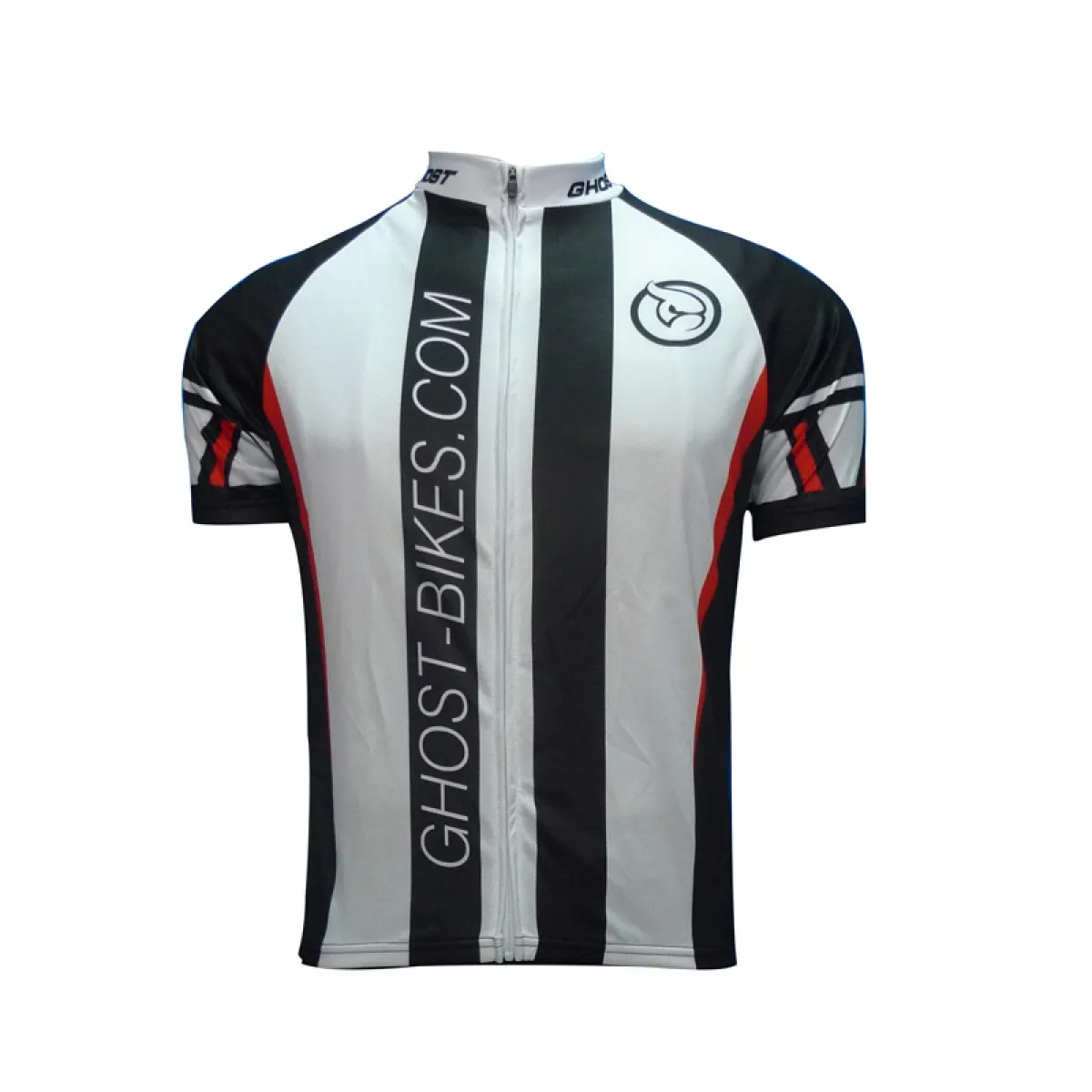 2011 GHOST Black and White Team Short Sleeve Cycling Jersey