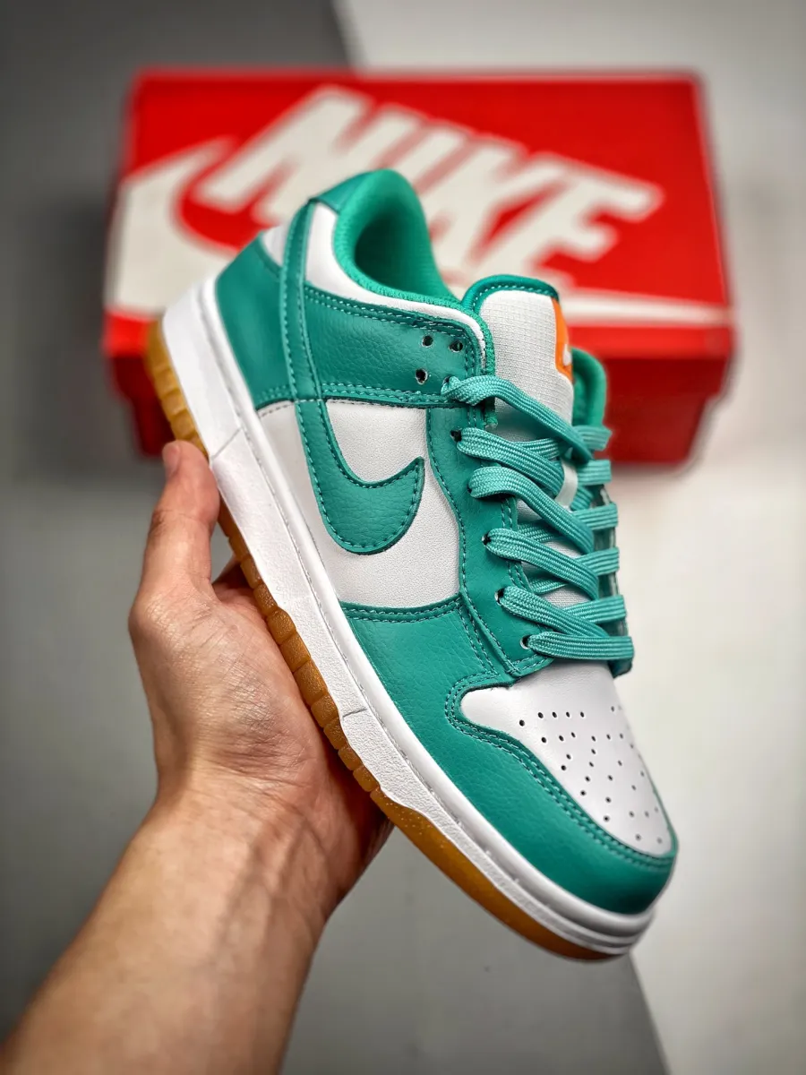 Nike Dunk Low Turquoise Green DV2190-100 Green Orange Dunks