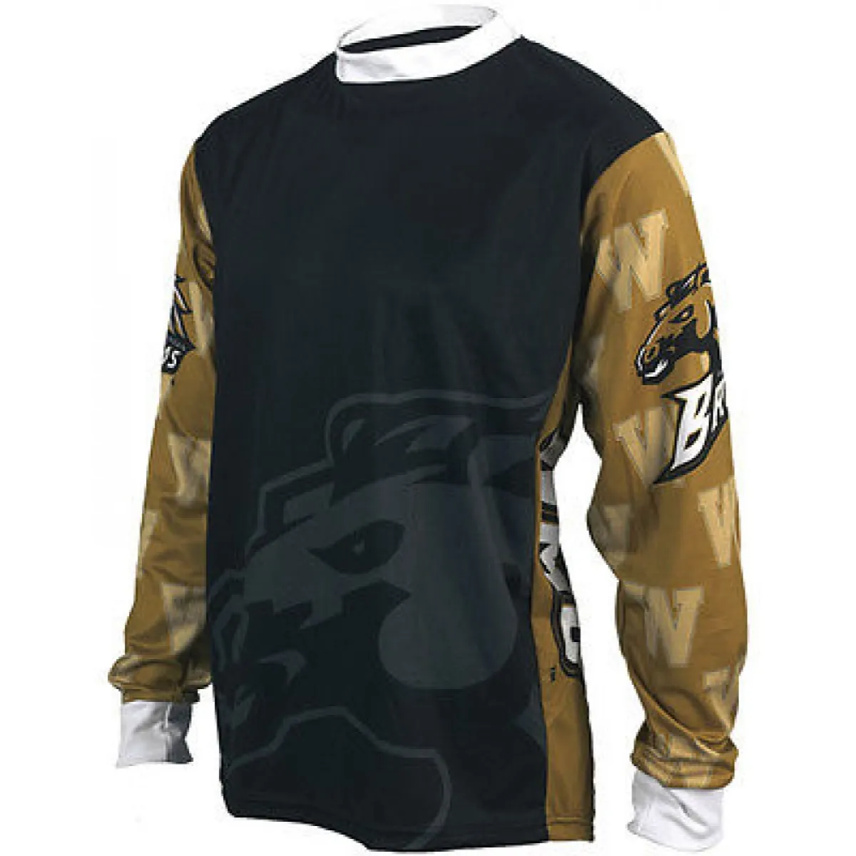 NCAA WMU Western Michigan University Broncos Mountain Long Sleeve Bike MTB Cycling Jerseys