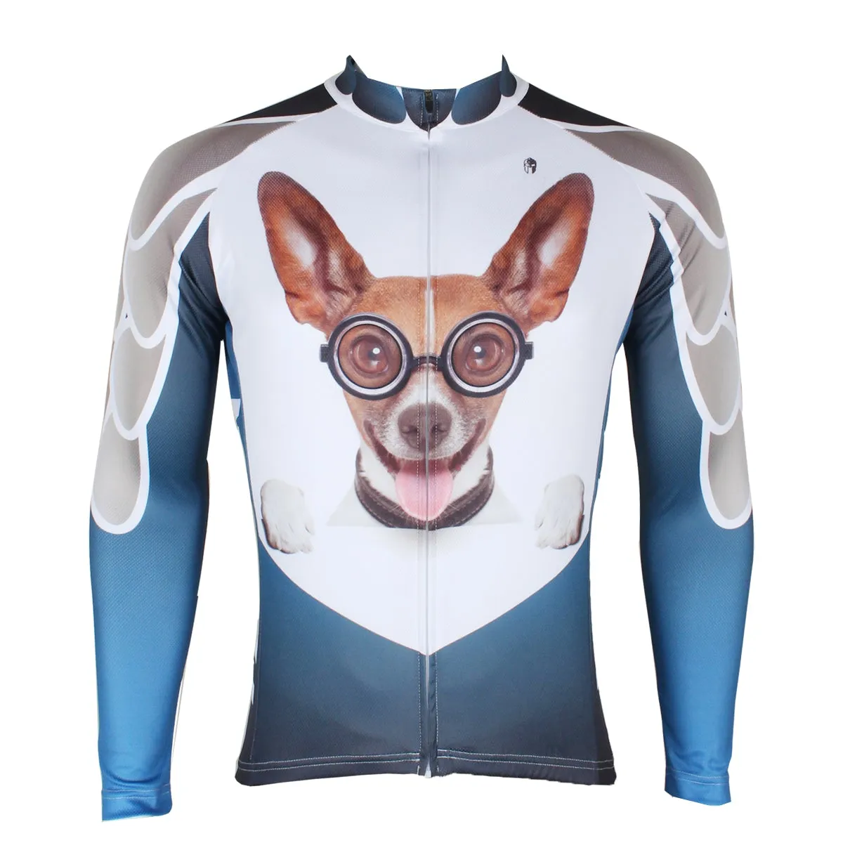 Ilpaladino Glasses Dog Animal Men's Long/Short-sleeve Cycling Bike jersey T-shirt Summer Spring Autumn Road Bike Wear Mountain Bike MTB Clothes Sports Apparel Top NO.285