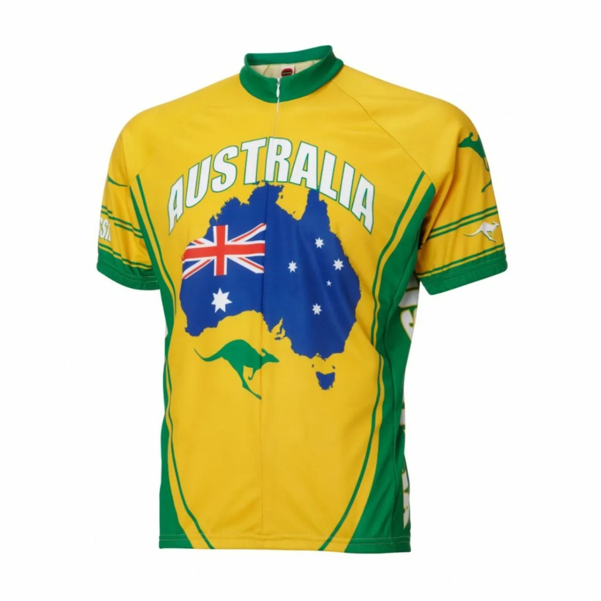 Australia country pride Short sleeve 15" zip men's cycling jersey