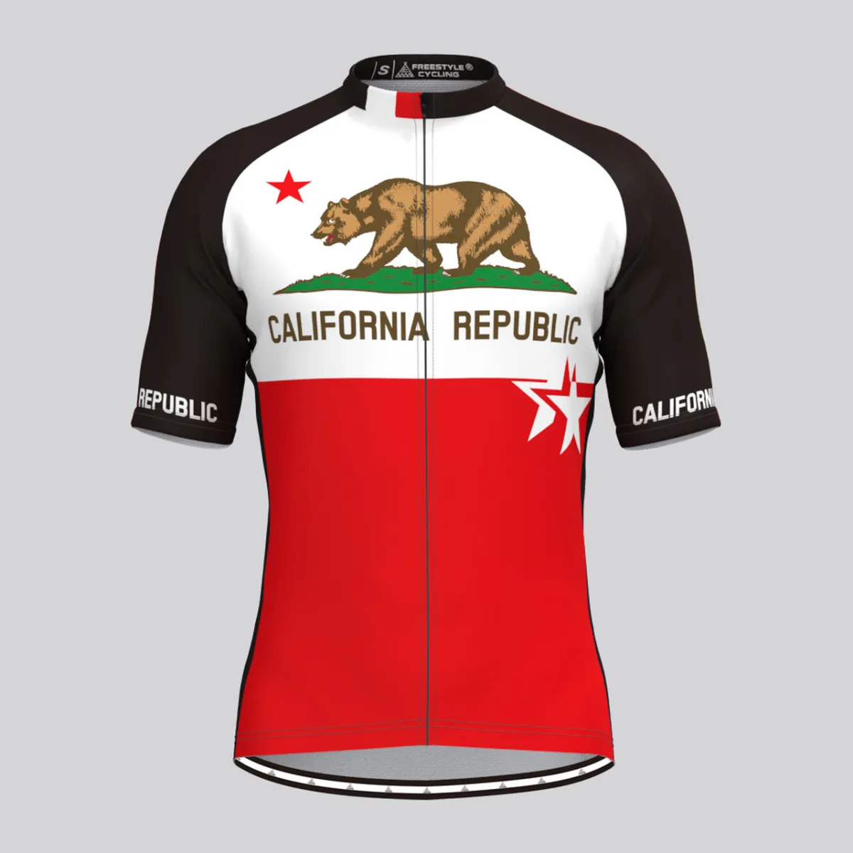 California Republic Men's Cycling Jersey Green Red Online