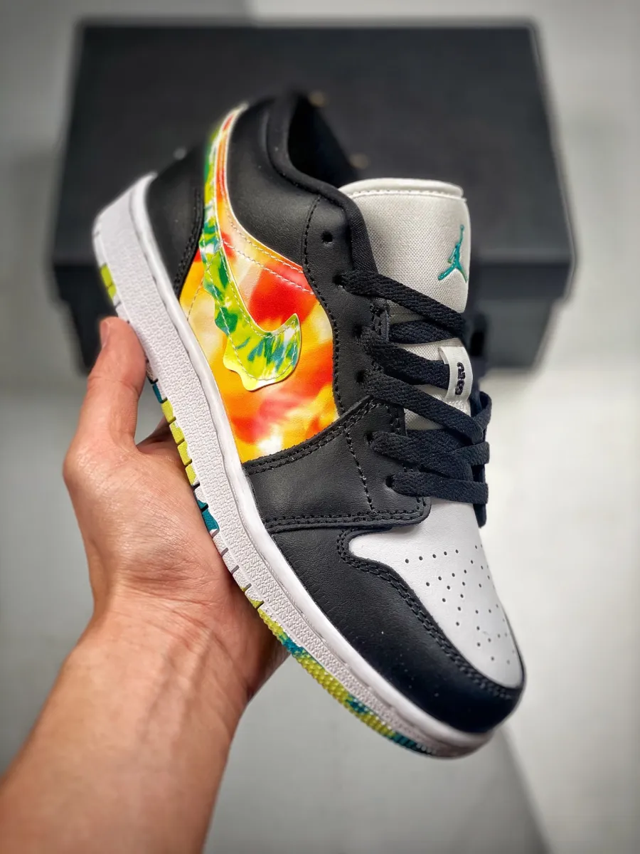 Air Jordan 1 Low 'Tie Dye' Black/White-Multi DJ6252-038 Vortex Jordan 1