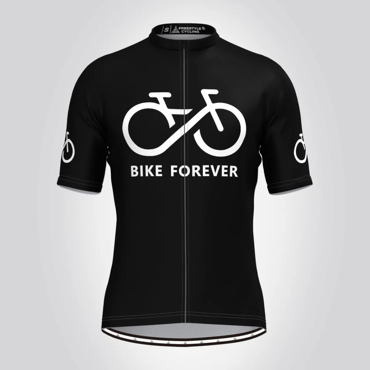 Bike Forever Men's Cycling Jersey-Black Brand New