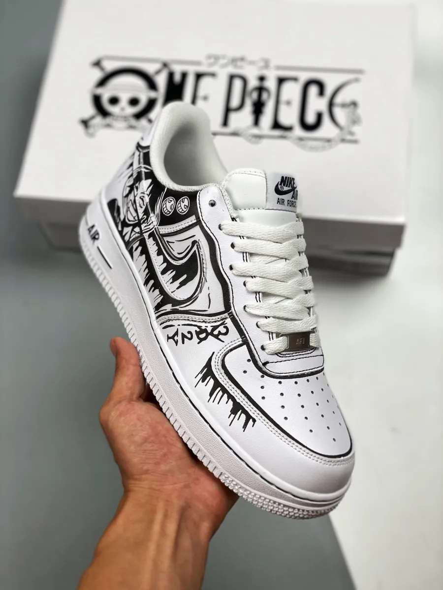 Custom Nike Air Force 1 'One Piece' White/Black one piece air force 1