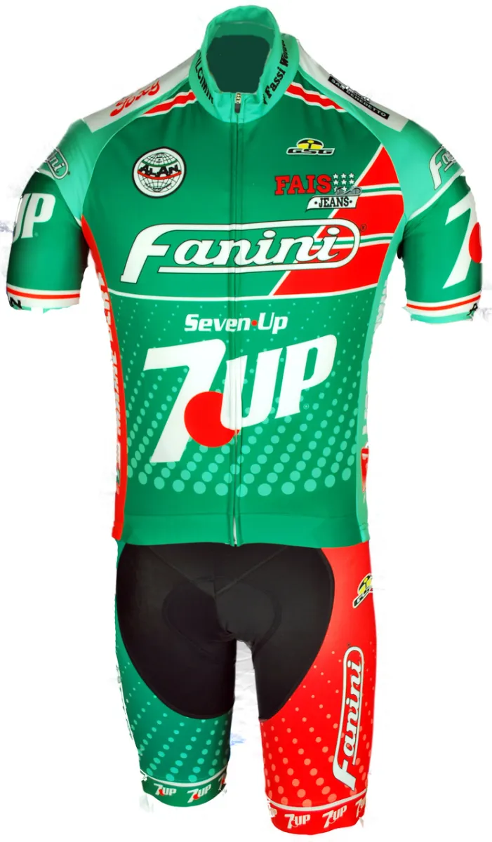 Seven Up Fanini Full Zipper Retro Jersey, Brand New SEV18J1