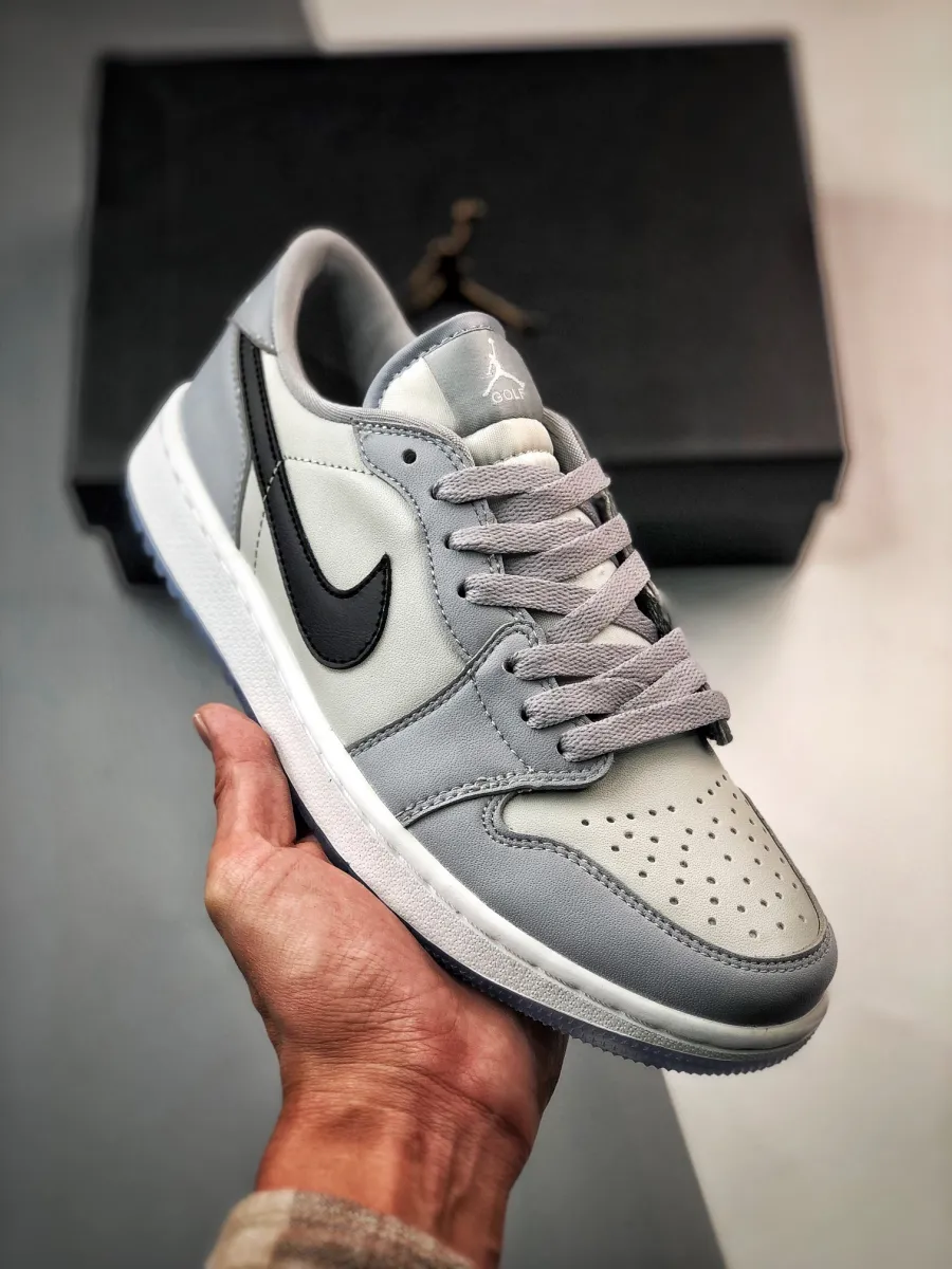 Air Jordan 1 Golf Low Wolf Grey/Photon Dust/White/Black DD9315-002 Jordan 1 Low Golf Shoes Wolf Grey