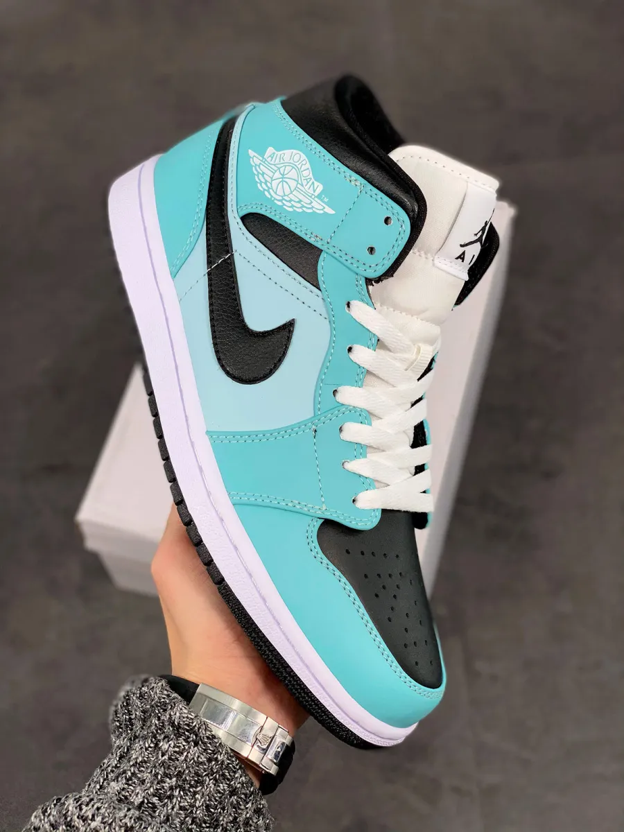 Jordan 1 Mid Aqua Blue Tint BQ6472-300 / jordan 1 aqua
