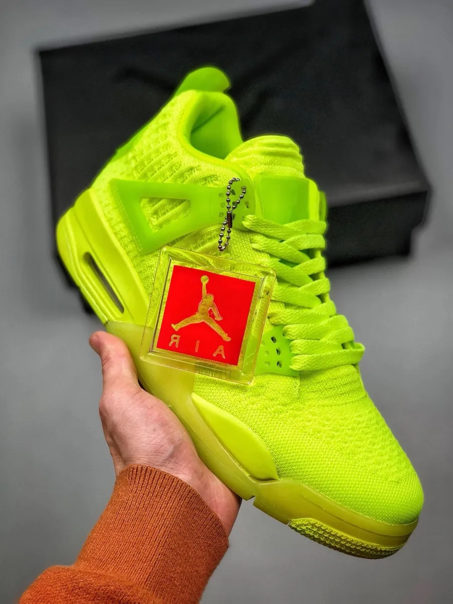 Air Jordan 4 Flyknit Volt/Volt-Black