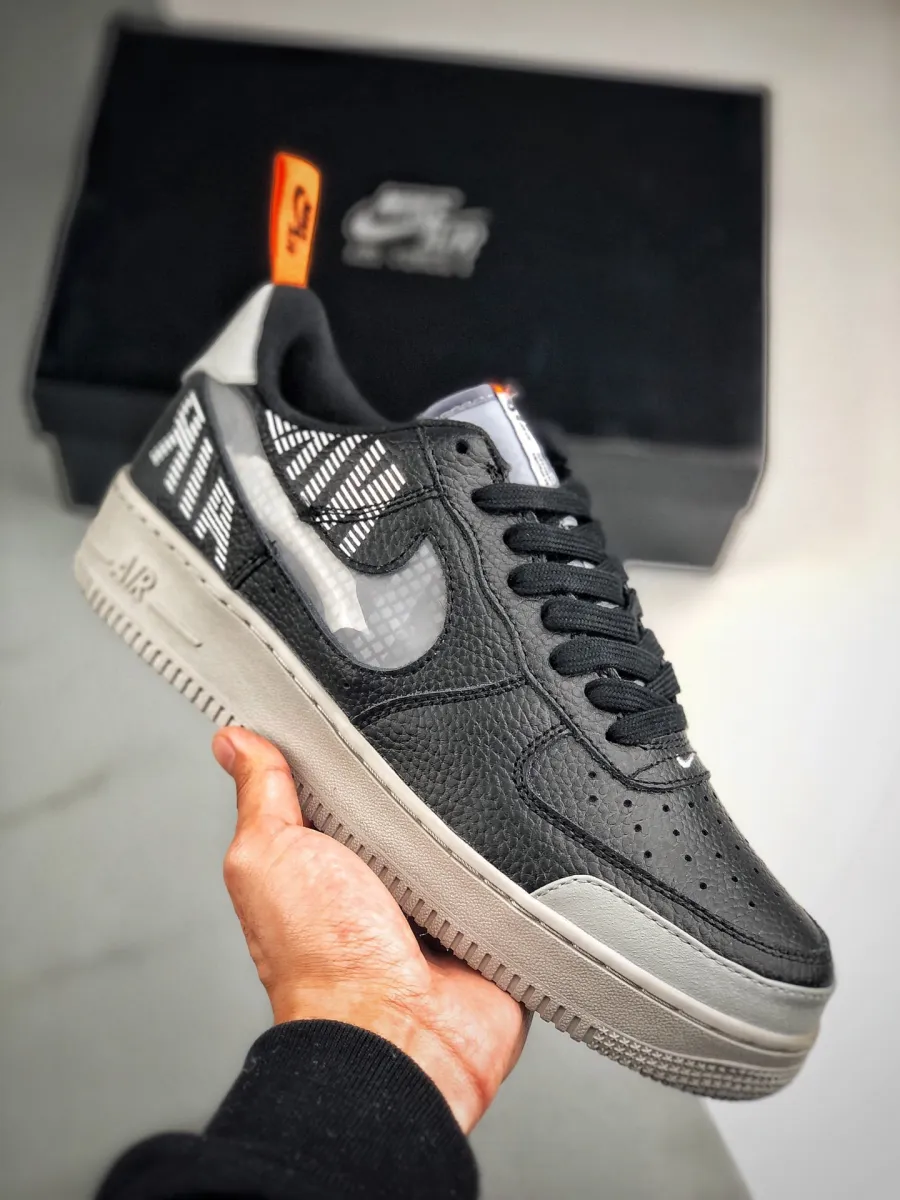 Nike Air Force 1 Low 'Under Construction' Black Grey BQ4421-002 For Sale