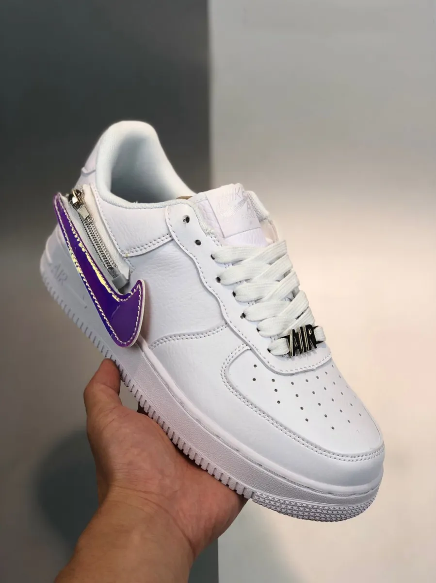Nike Air Force 1 Zip-On Swoosh Logo White