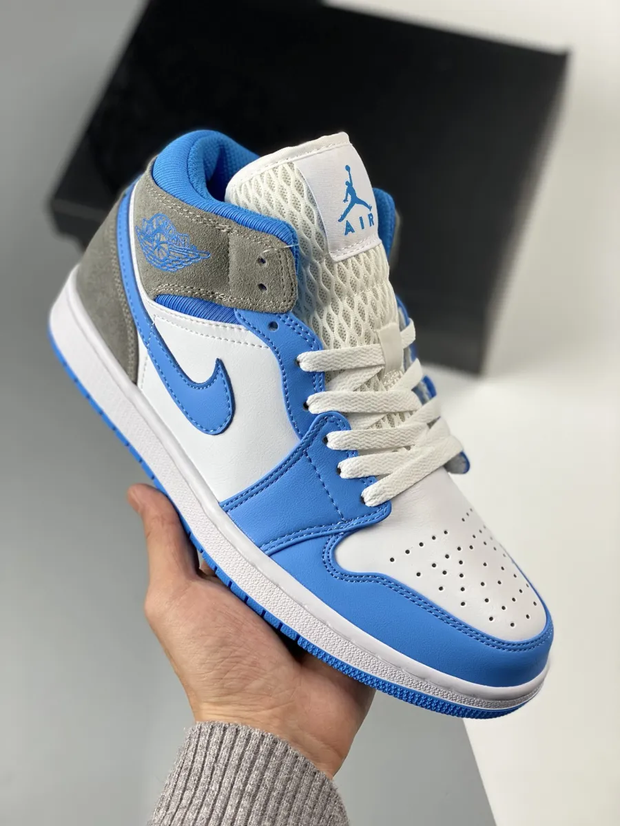 Air Jordan 1 Mid University Blue/Grey #universal blue jordans