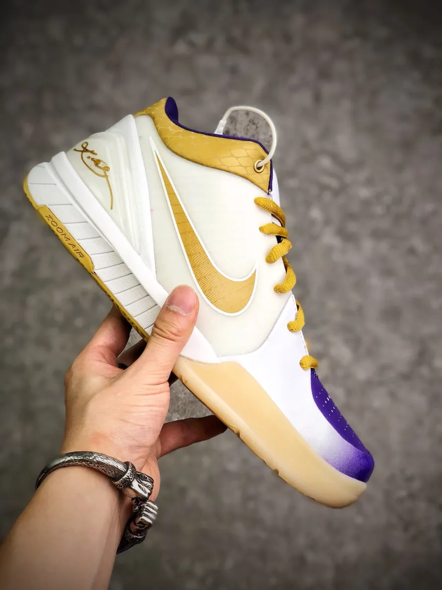 Nike Kobe 4 'MLK Day Player' White/Metallic Gold-Vrsty Purple / kobe 4 purple