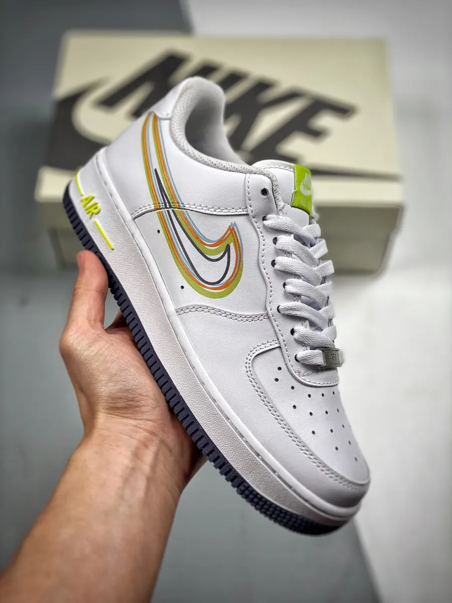 Custom Nike Air Force 1 'Multi Swoosh' White Air Force 1 Multi Swoosh