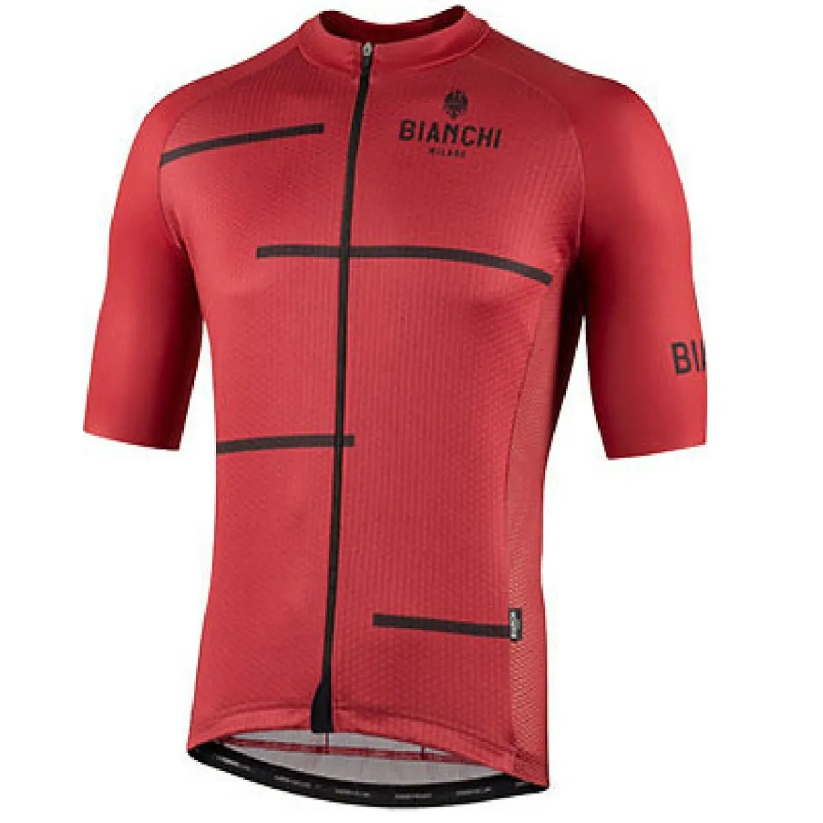 Nalini 2021 Bianchi Milano Disueri Short Sleeve Cycling Jersey Red
