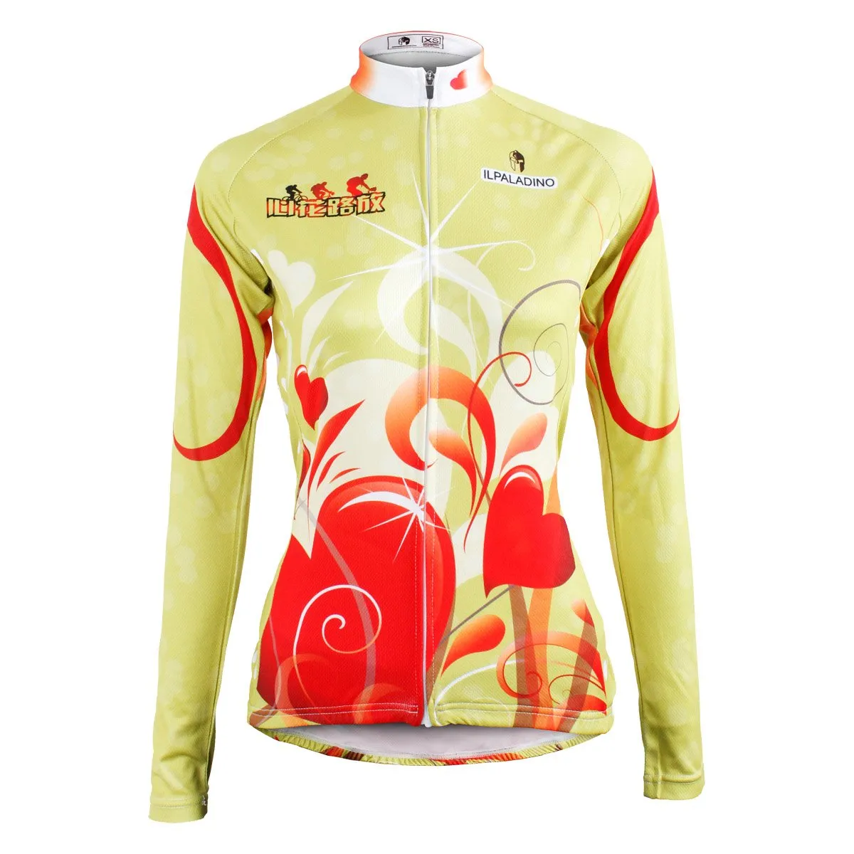 Ilpaladino Red-heart Woman's Cycling Long-sleeve Jersey Spring Autumn Sportswear Apparel Outdoor Sports Gear NO.595