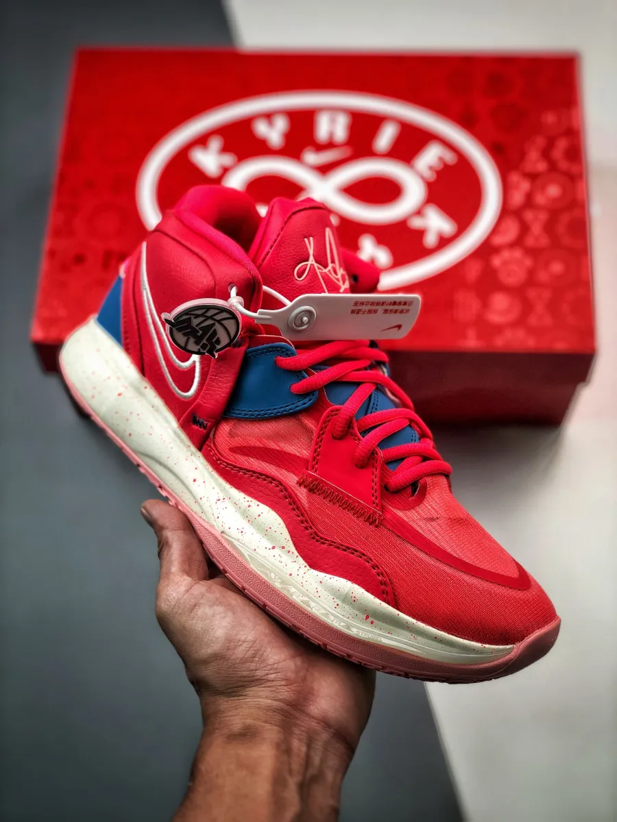 Kids Nike Kyrie Infinity Siren Red DM0856-600 - kyrie infinity tongue