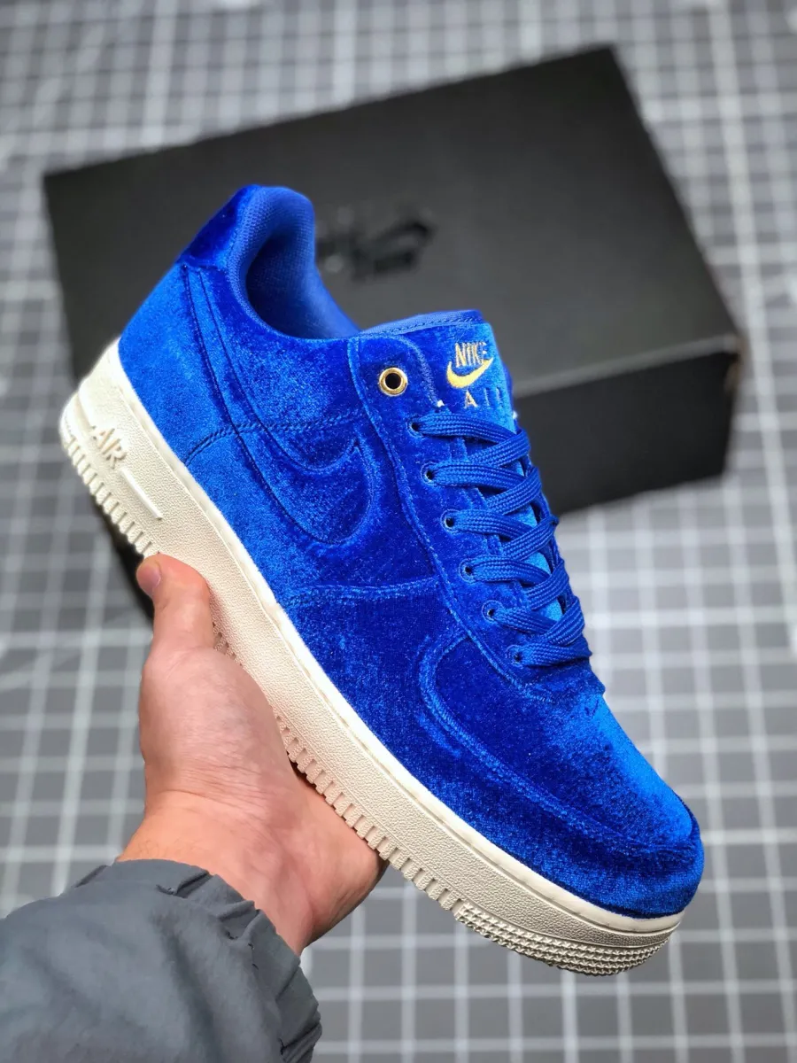 Nike Air Force 1 Low Premium Blue Void/Sail-Metallic Gold AT4144-400 New Releases