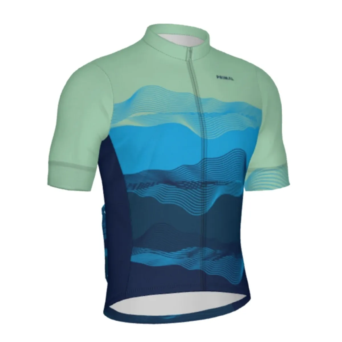 Primal Wear Waveform Helix 2.0 Men's Full Zip Cycling Jersey, Waveform Surf