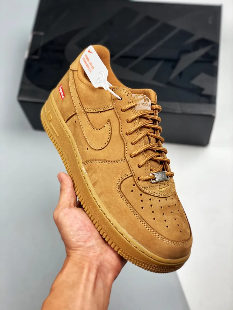 Supreme x Nike Air Force 1 Low 'Flax' / nike air force 1 low supreme flax